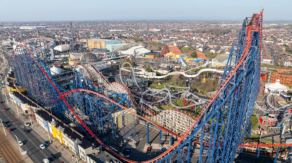 Aerial image Pleasure Beach Resort in Blackpool - UK